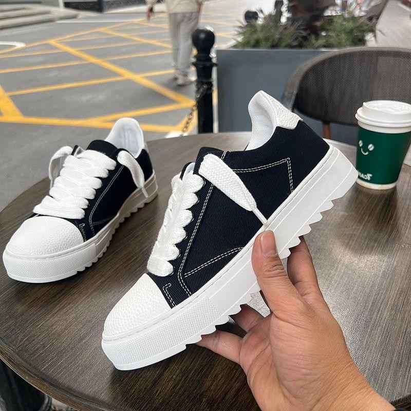 Men'S Shoes To Increase Height - Low Top Fashion Trend Versatile Canvas