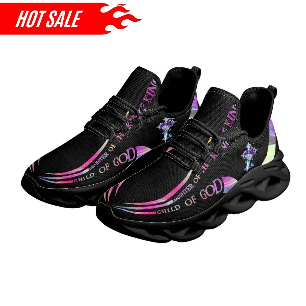 Men'S Training Shoes - Hot Cross Christian God Print Light