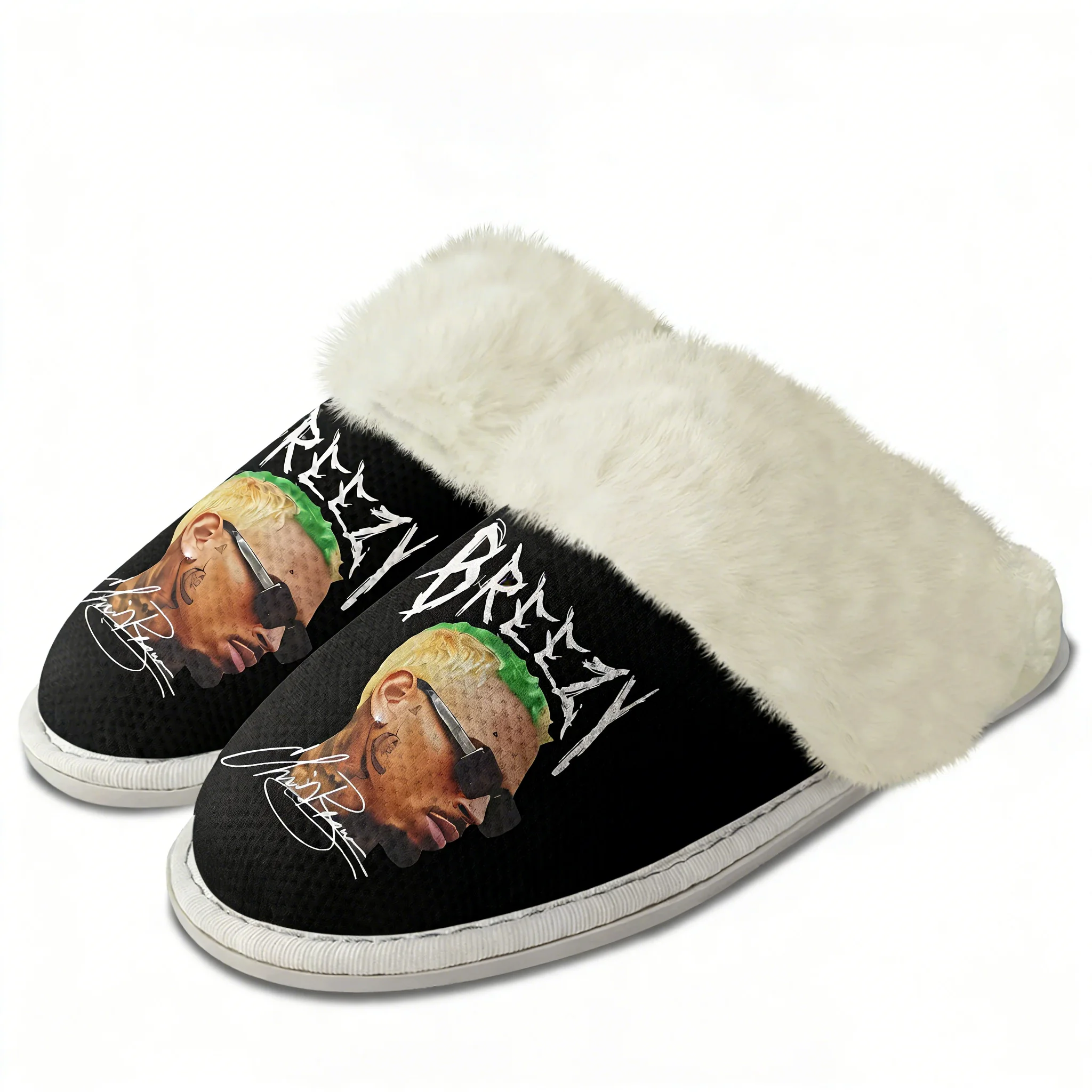 Men'S Shoes Lightweight - Chris Brown Plush Slippers Keep Warm