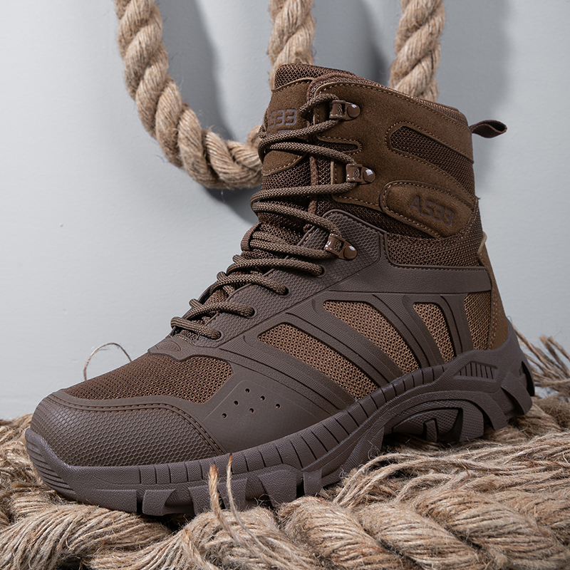 Men'S Shoes Hiking - Men Tactical Boots Lace Up Desert