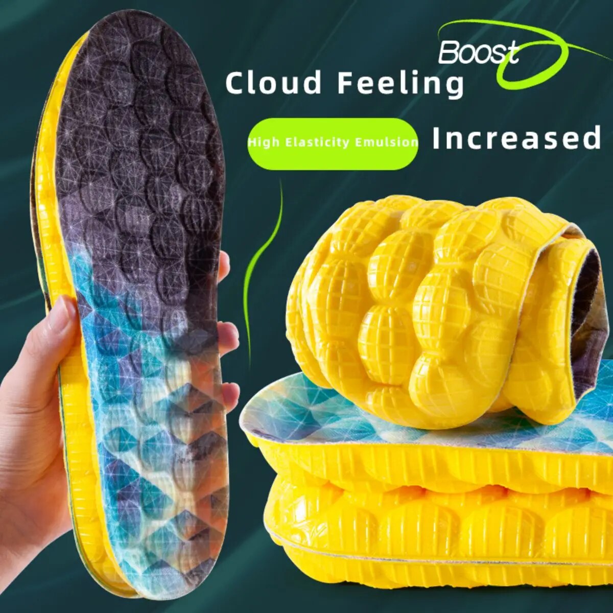 Men Shoes Yellow - Breathe for Feet Men Running Insole1Pair
