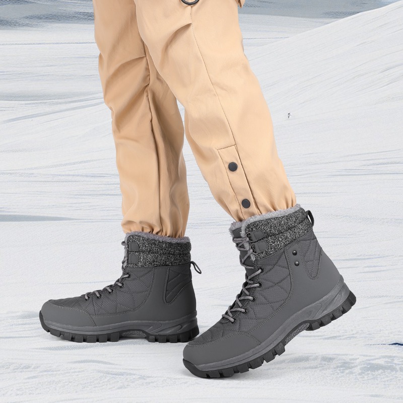 Men'S Shoes Hiking - Warm Plush Anti Slip Outdoor Hiking