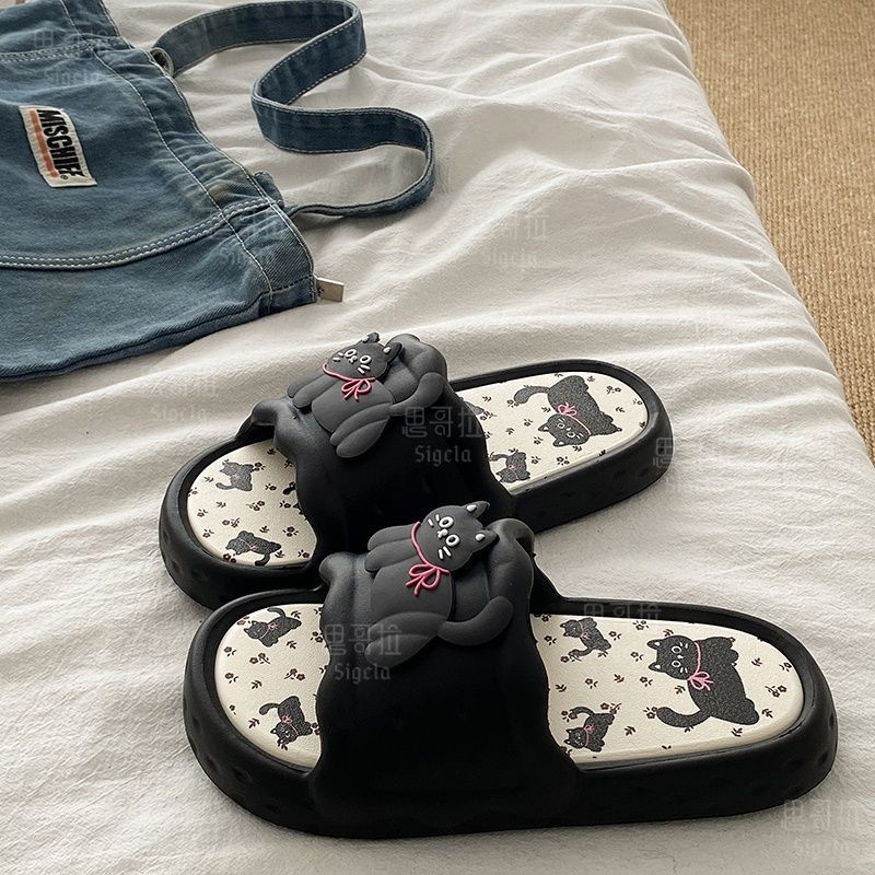 Men Shoes Size To Women - Printting Cute Bear Women Slippers Summer