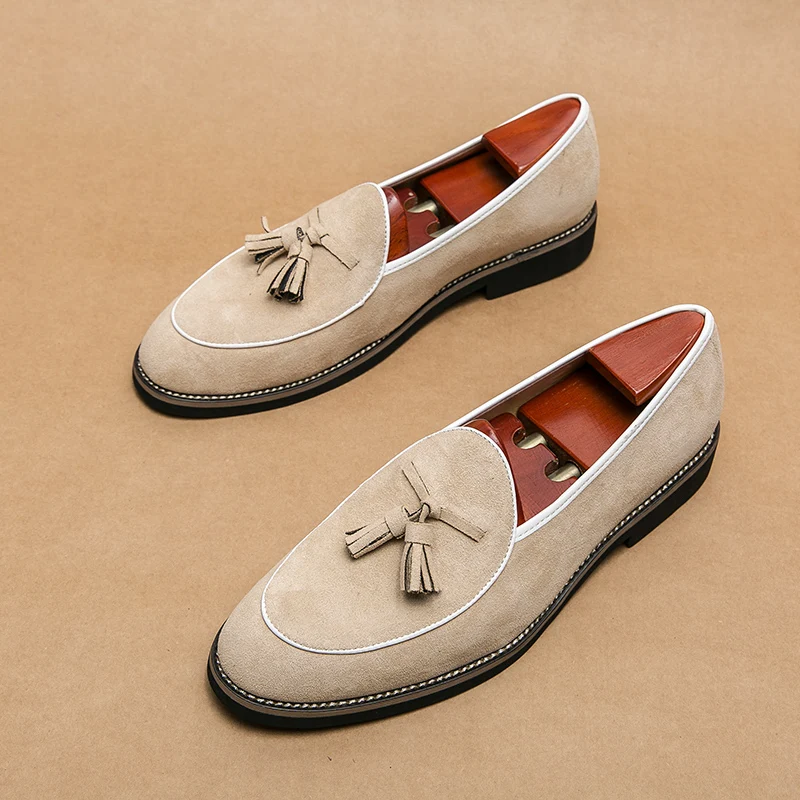 Men Shoes Louboutin - Italian Luxury Brand Suede Men's Tassel