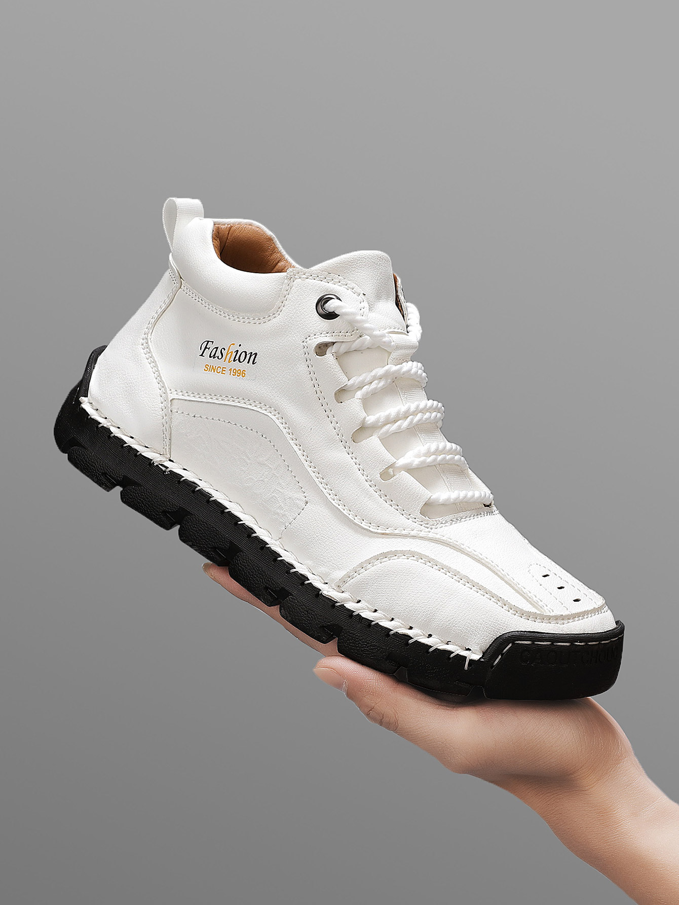 Men'S Shoes Hiking - Men's Handmade Mid-Top Casual Shoes, Simple