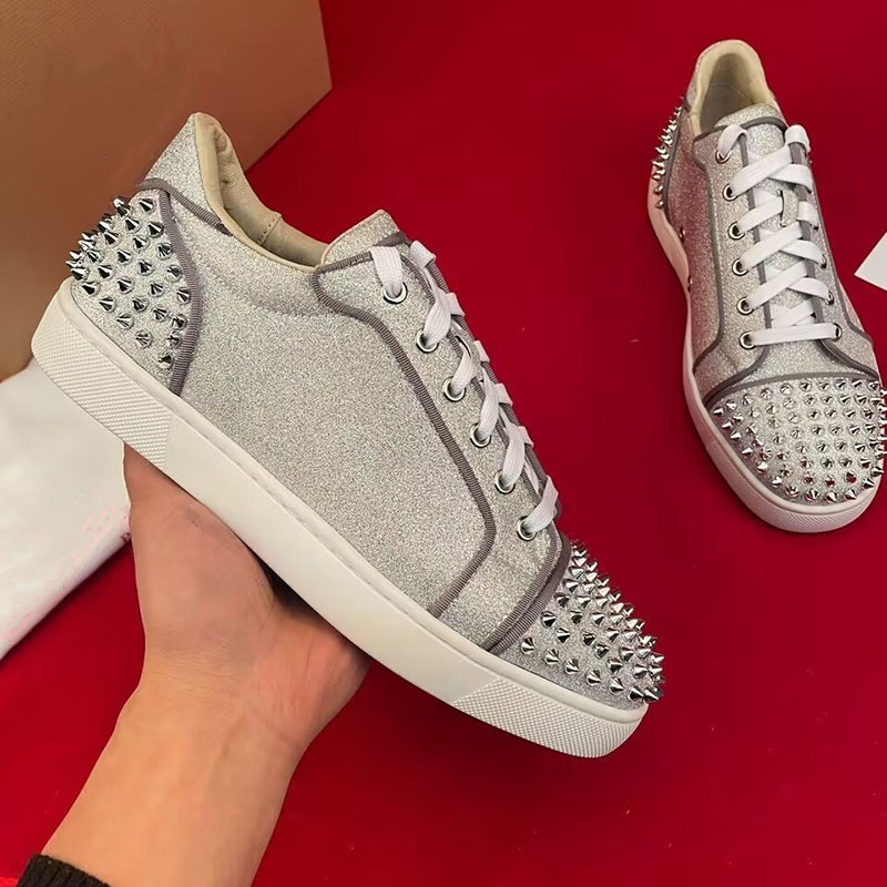 Men Shoes Louboutin - men luxury fashion rivets shoes lace-up
