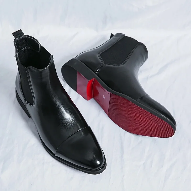Men Shoes Louboutin - Men's Boots Luxury Brand Leather Boots
