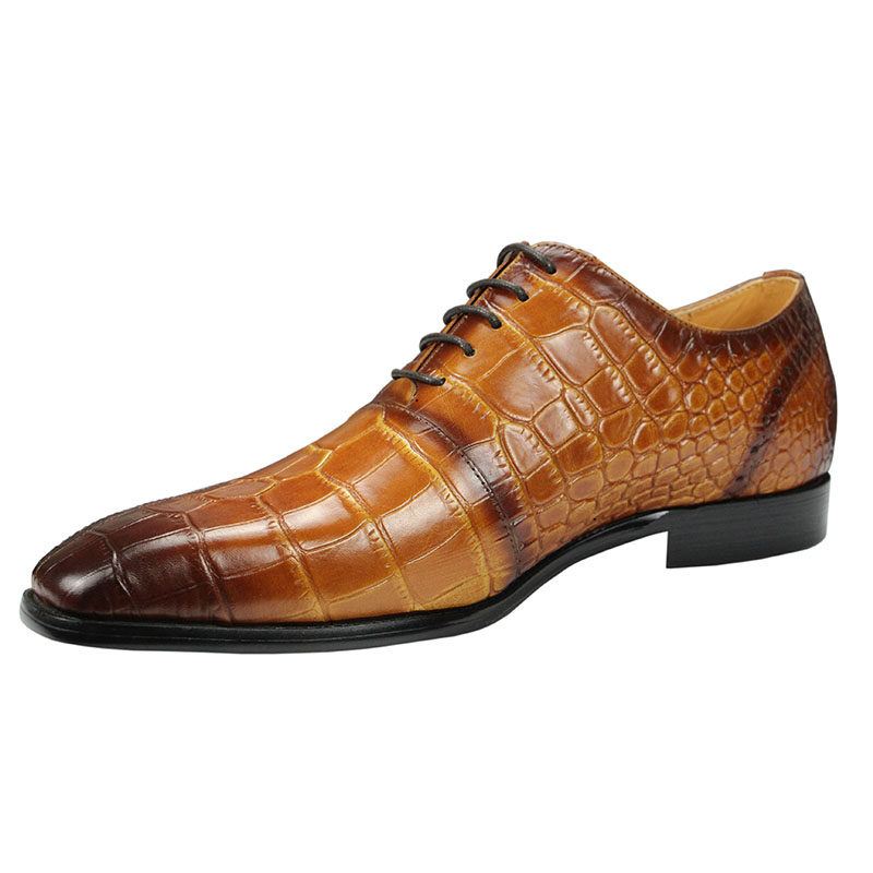 High-end Men's Dress Leather S - Men Shoes Yellow recension och pris