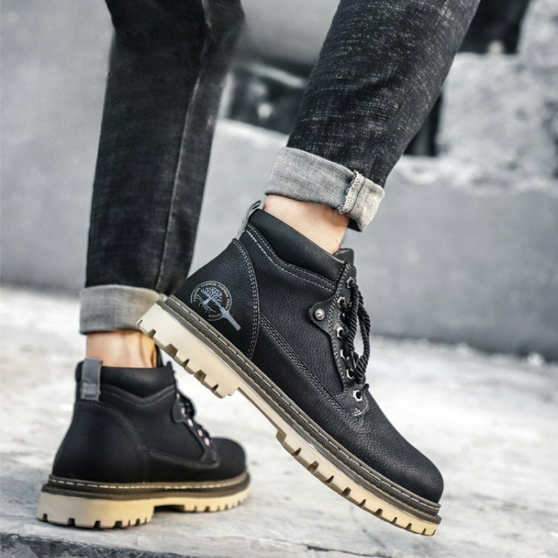 Men's Boots High-Top Casual Sh - Men'S Shoes For Work recension och pris