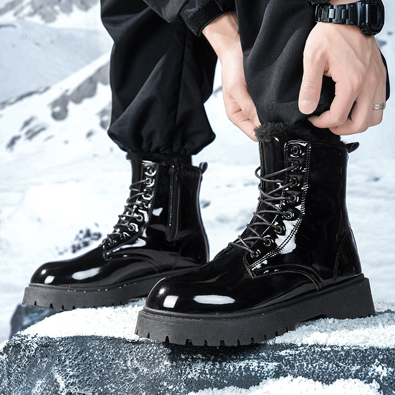 Men's warm plush high-top boot - Men'S Shoes For Work recension och pris