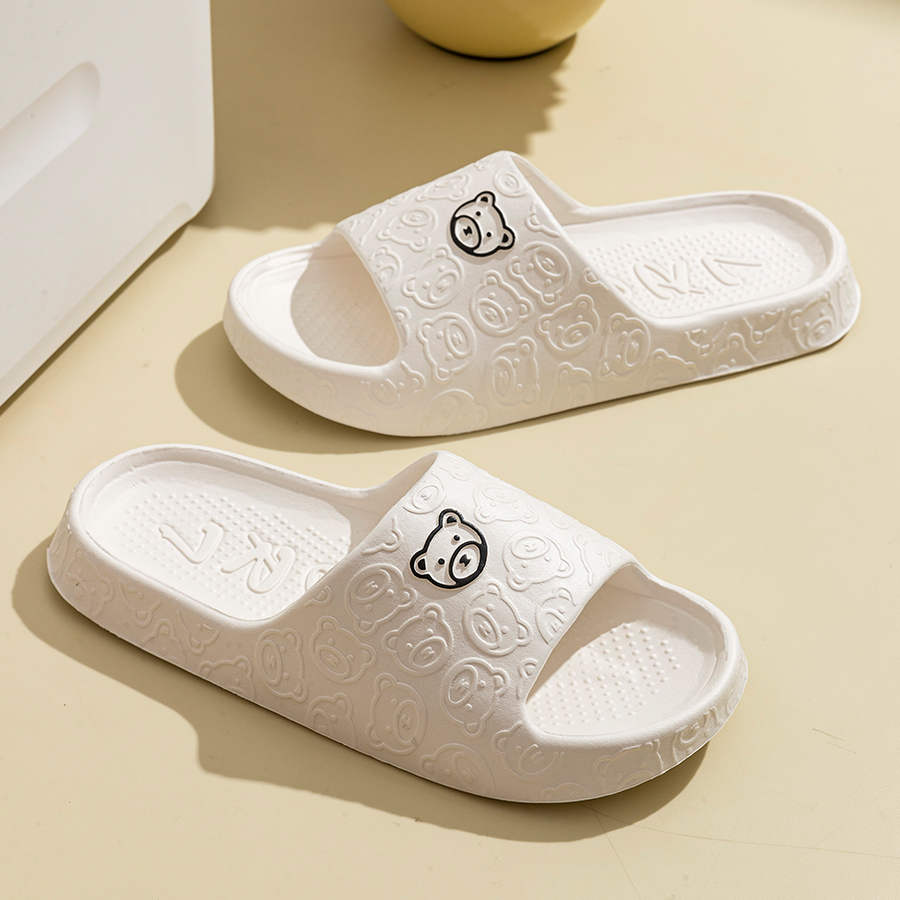 Printting Cute Bear Women Slip - Men Shoes Size To Women recension och pris