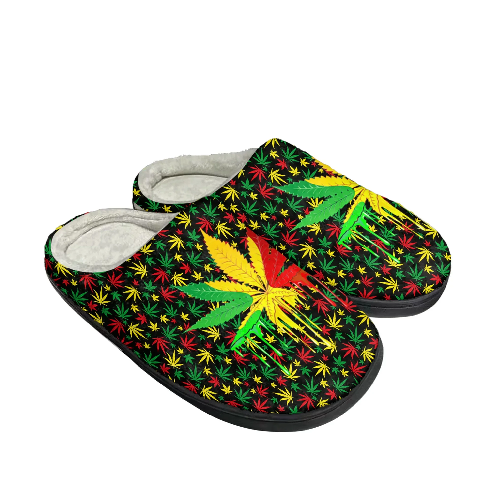 Leaf Weed Rasta Marijuana Red  - Men Shoes Yellow recension och pris