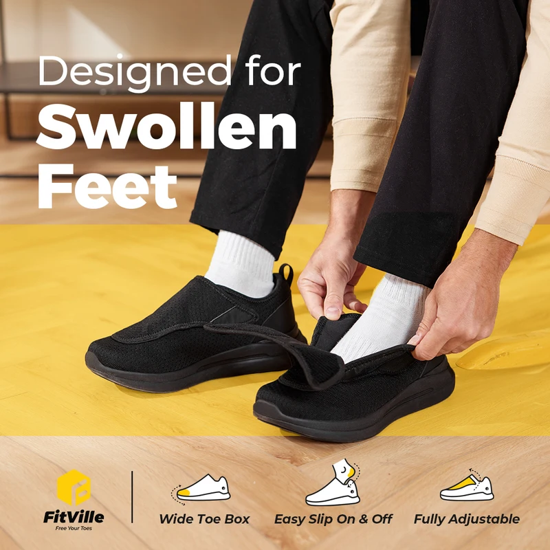 FitVille Extra Wide 2E Men'S D - Men'S Shoes Diabetic recension och pris