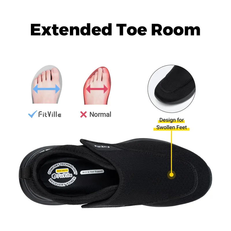 FitVille Extra Wide 2E Men'S D - Men'S Shoes Diabetic recension och pris