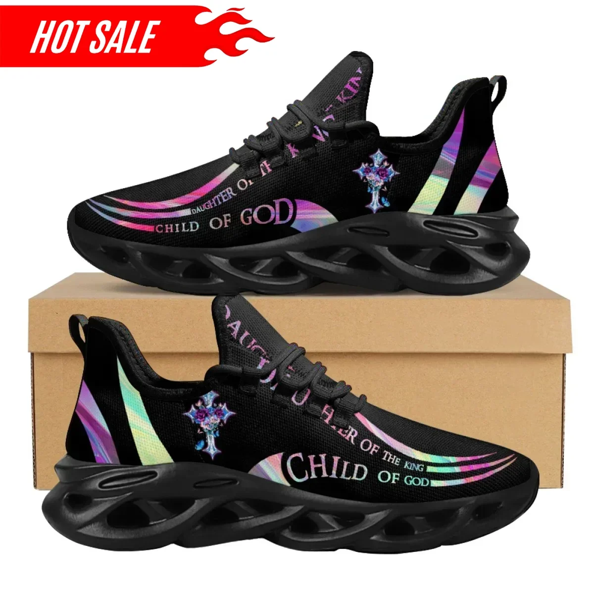 Hot Cross Christian God Print  - Men'S Training Shoes recension och pris