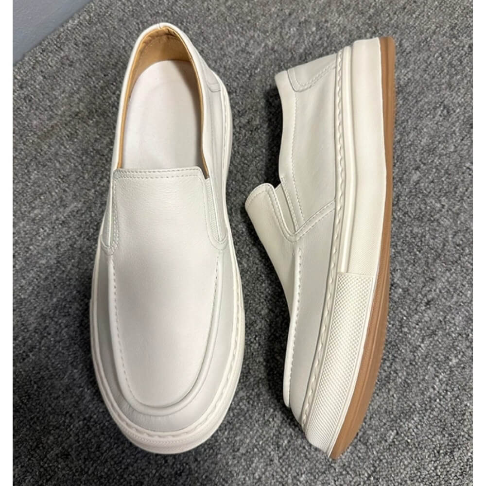 Luxury White Leather Casual Lo - Men'S Shoes Smart recension och pris