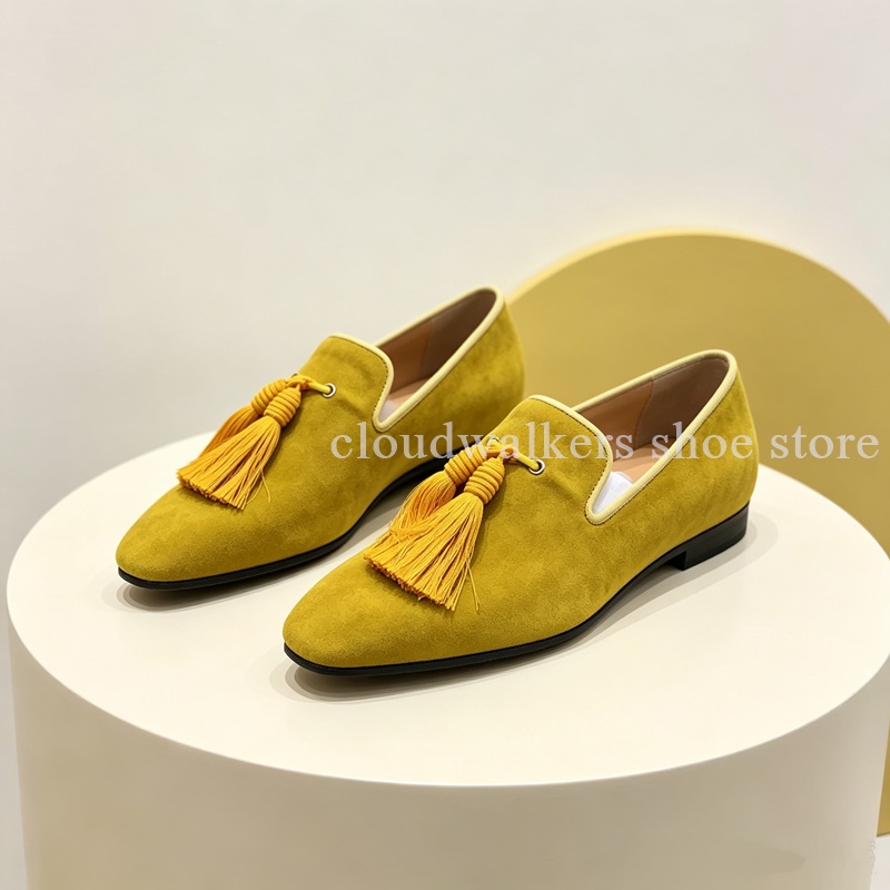 Men's Mustard Yellow Suede Tas - Men Shoes Yellow recension och pris