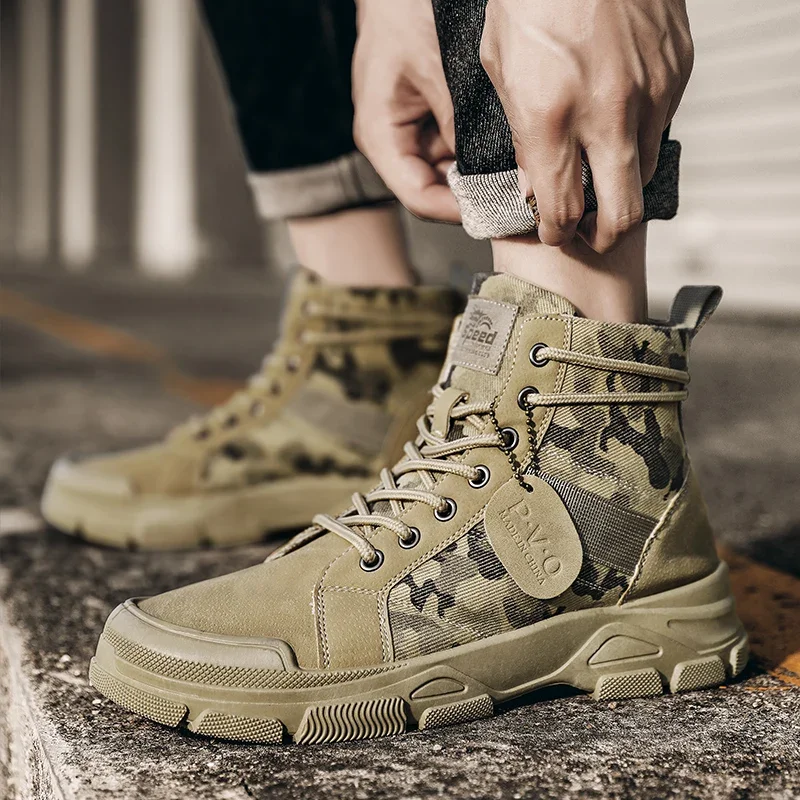 High-Top Boots for Men Autumn  - Men'S Shoes For Work recension och pris