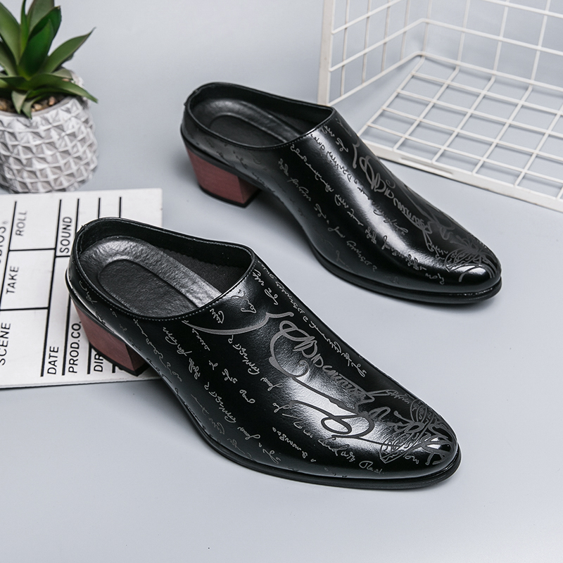 Men Brown Leather Mules Slippe - Shoes Heels Men recension och pris