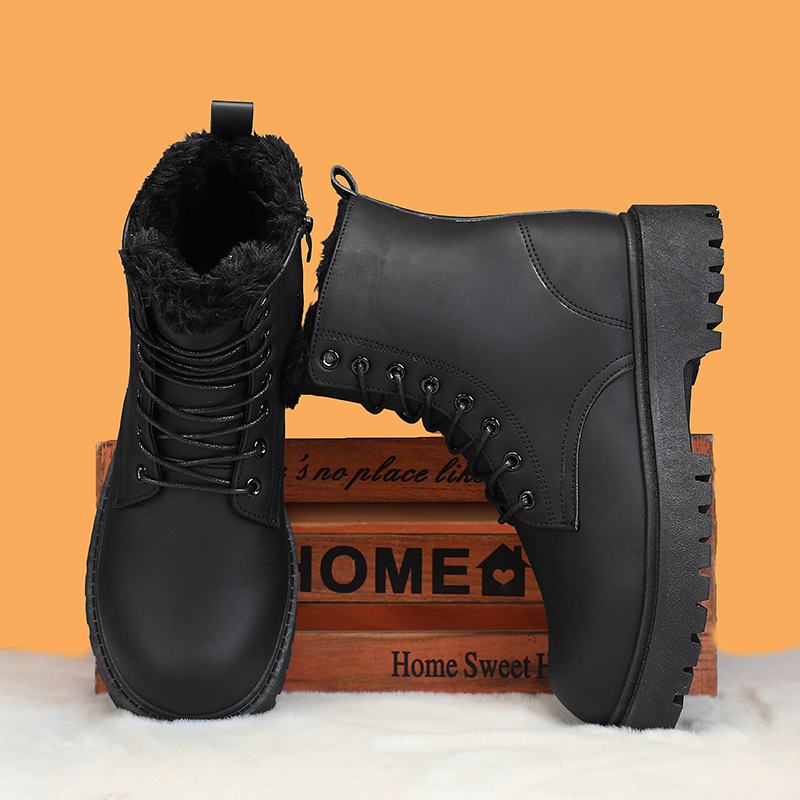 Men's warm plush high-top boot - Men'S Shoes For Work recension och pris