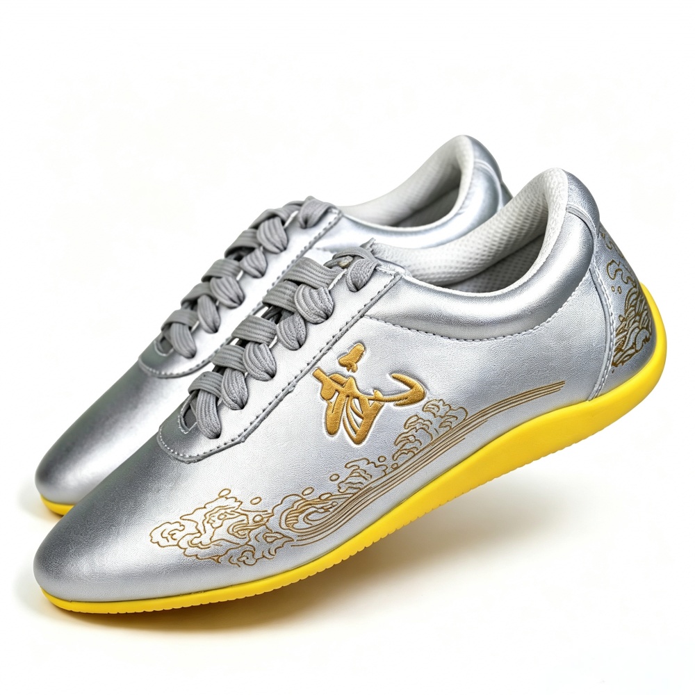 Genuine Leather Tai Chi Shoes  - Men Shoes Yellow recension och pris