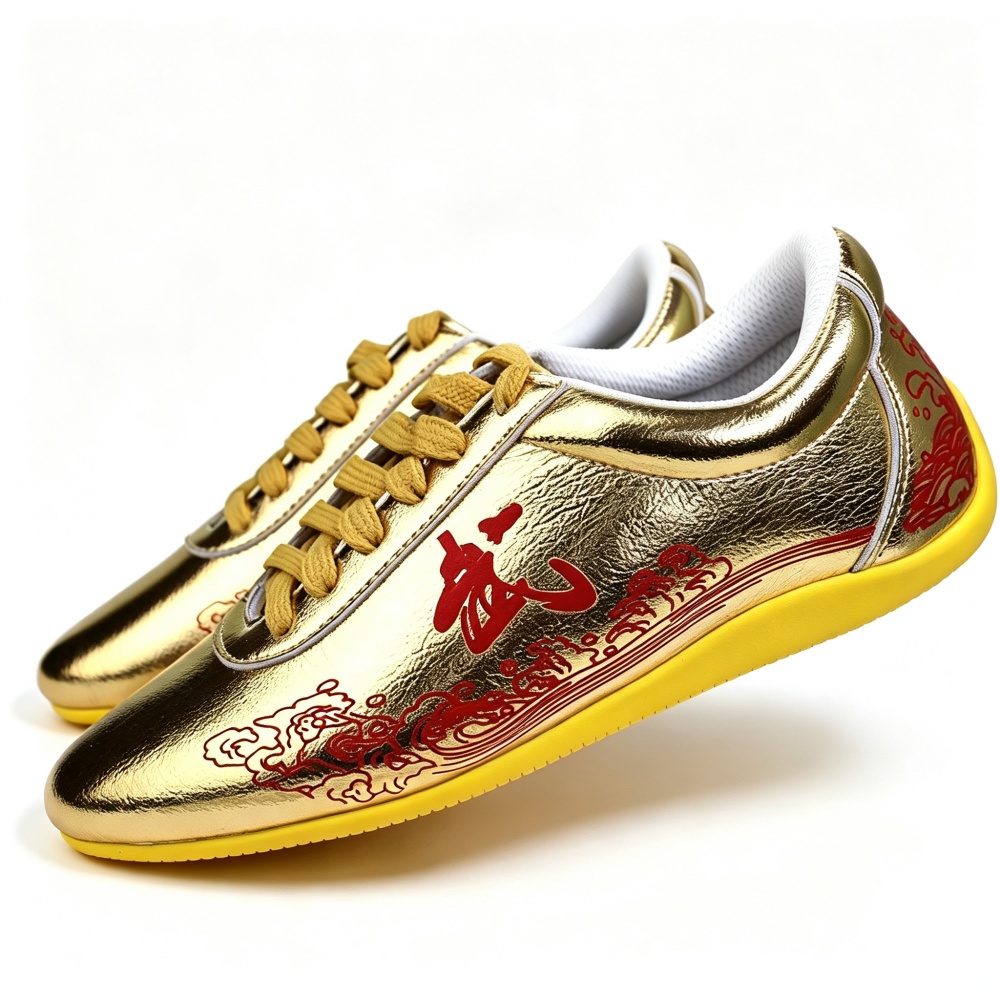 Genuine Leather Tai Chi Shoes  - Men Shoes Yellow recension och pris