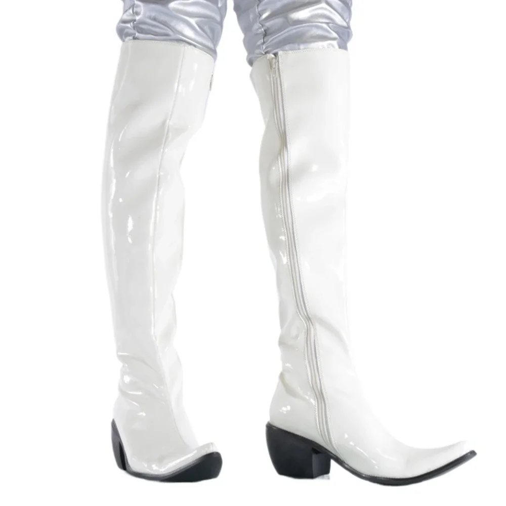 Fashion Men Patent Leather Ove - Shoes Heels Men recension och pris