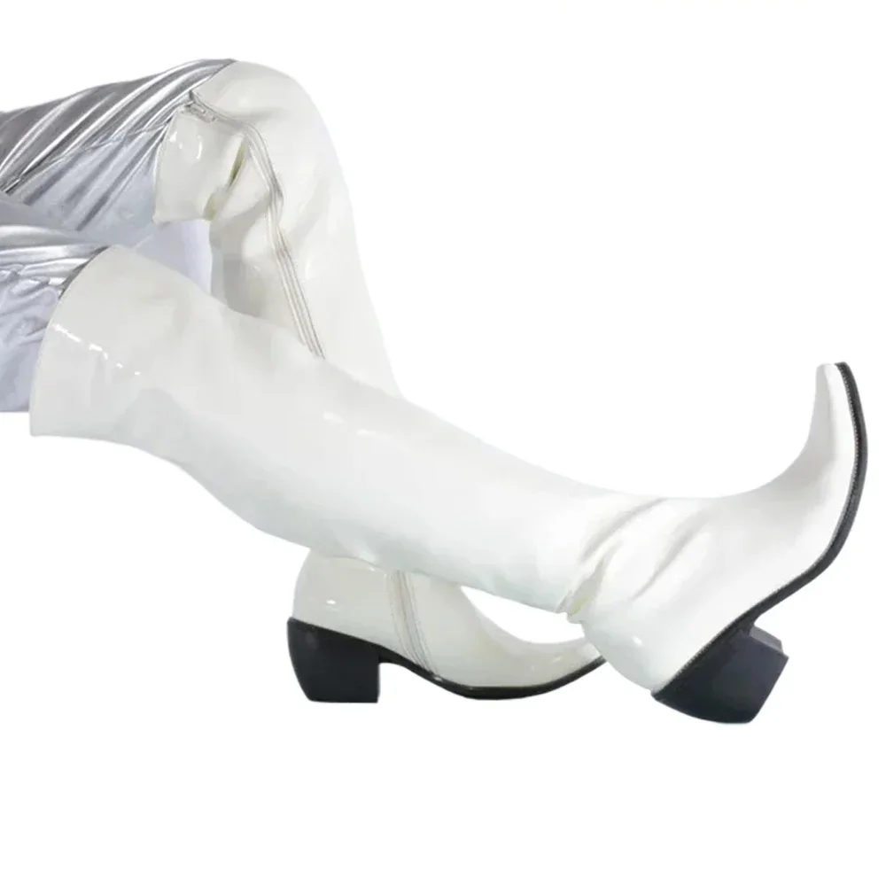 Fashion Men Patent Leather Ove - Shoes Heels Men recension och pris
