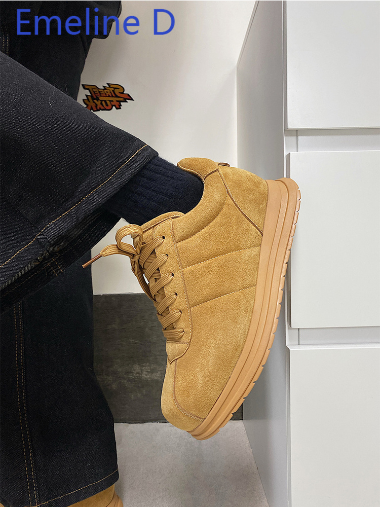 Yellow Thick Soled Lace Up Bre - Men Shoes Yellow recension och pris