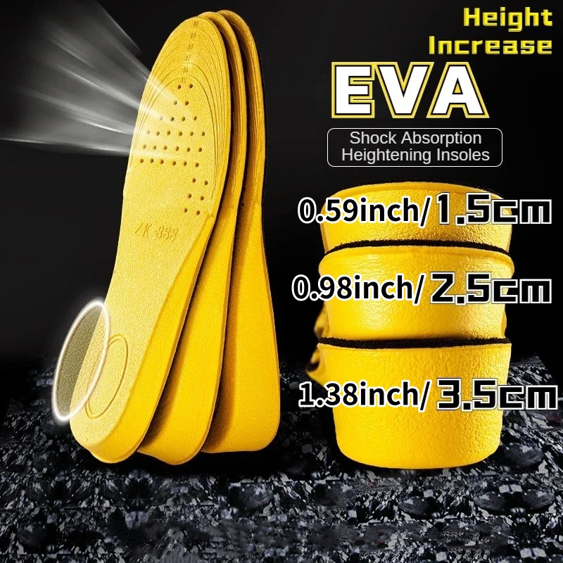 1 Pair 1.5-3.5cm Invisiable He - Men Shoes Yellow recension och pris