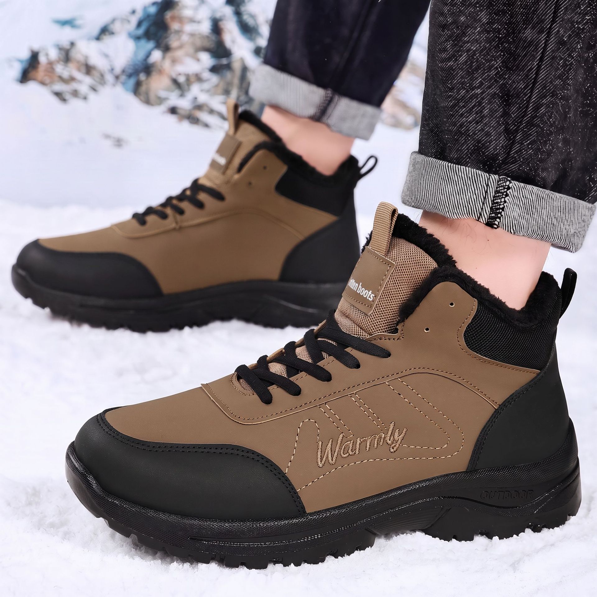 Men's cotton shoes with thick  - Men'S Shoes Hiking recension och pris