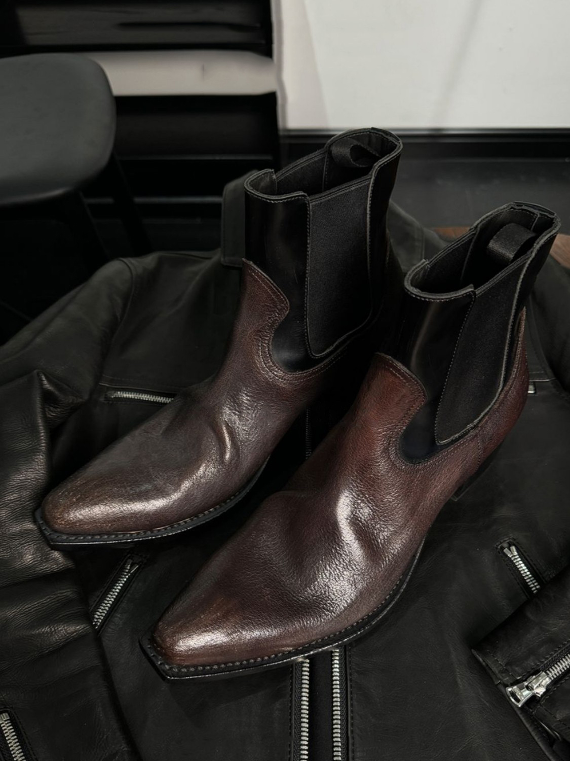 Men's Black Leather Chelsea Bo - Men'S Shoes Smart recension och pris